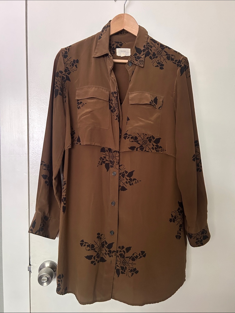 Billy Reid Brown Silk Dress